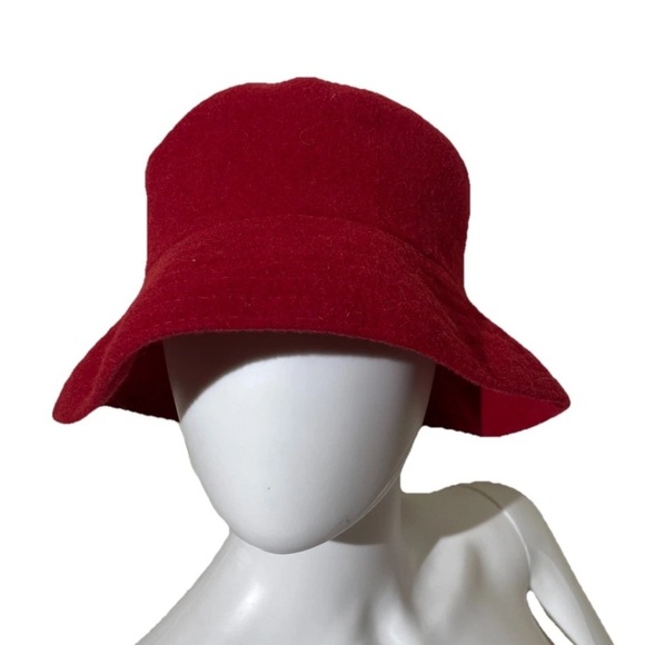 Vtg Banana Republic Safari & Travel Bucket Hat M/L Red Wool Blend Made in UK main image 11